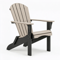 Fauteuil de jardin Adirondack 80 x 85 x 100 cm en plastique beige et noir à dossier haut