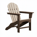 Fauteuil Adirondack 83 x 79 x 96 cm en polyéthylène beige et marron pour extérieur style jardin