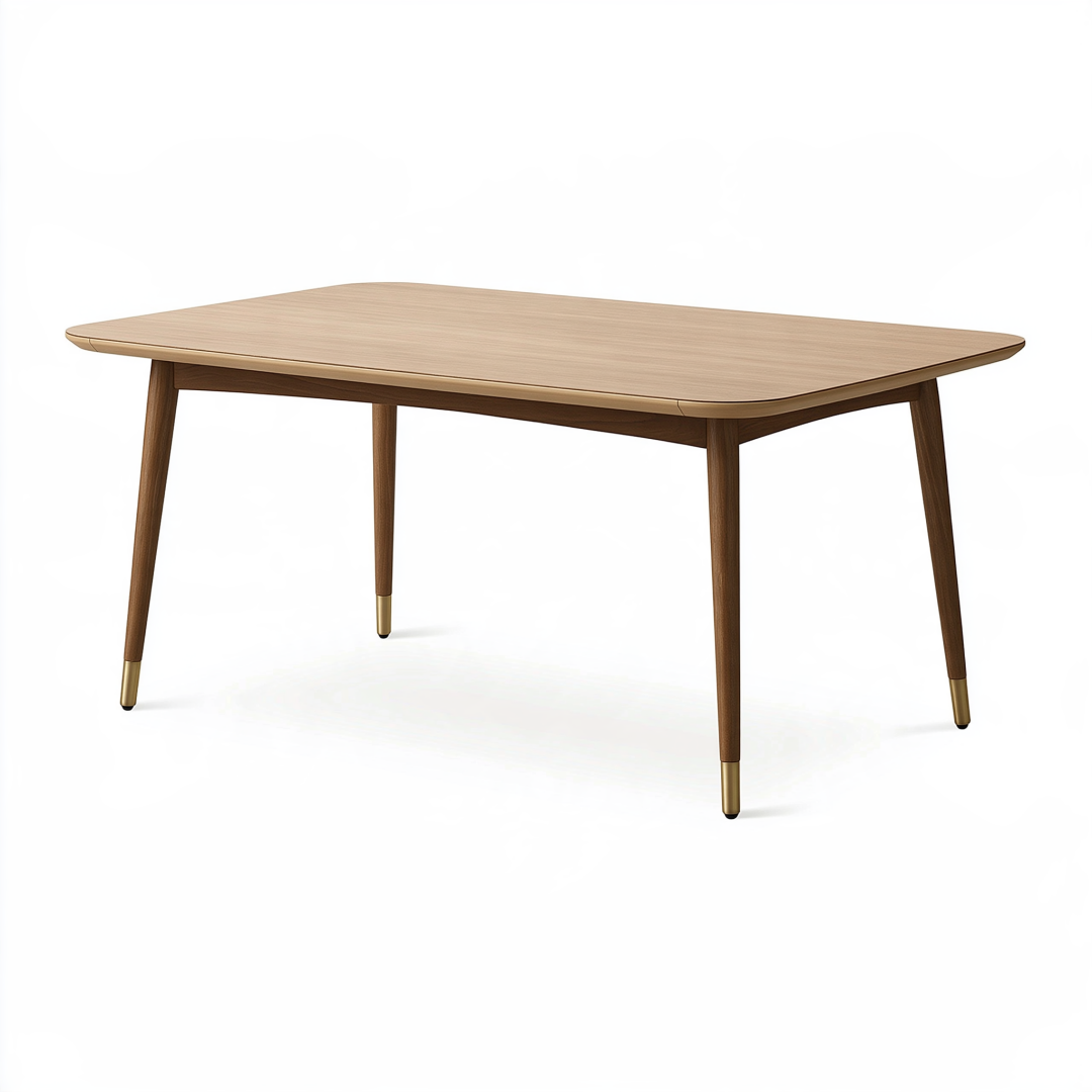 Table à manger 160 x 90 cm en bois marron style scandinave