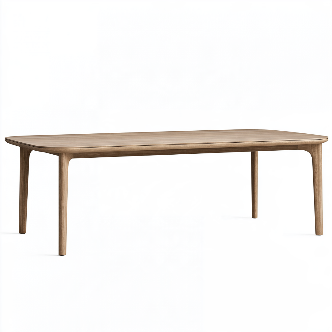 Table de salle à manger 180 x 90 x 75 cm en bois chêne clair style scandinave
