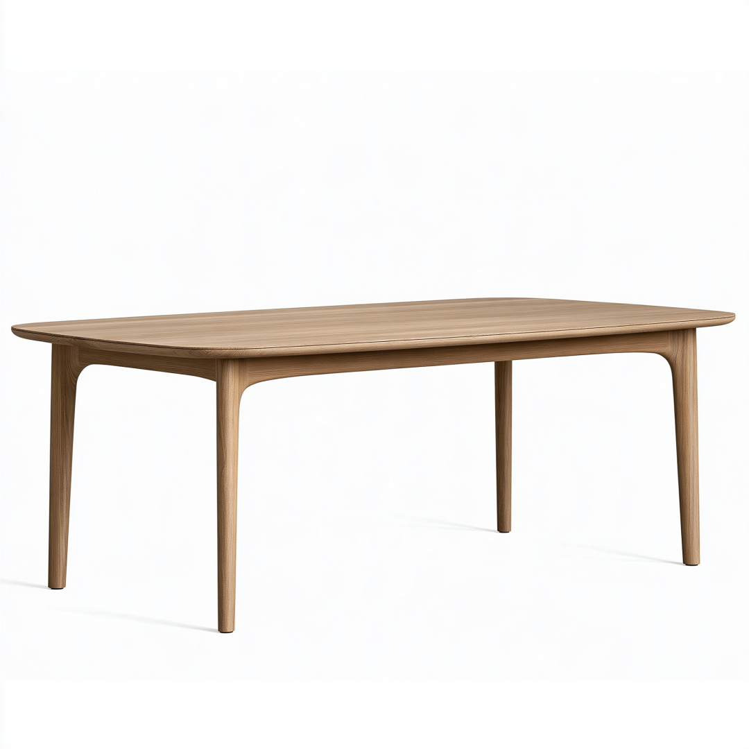 Table de salle à manger 180 x 90 x 75 cm en bois marron style contemporain